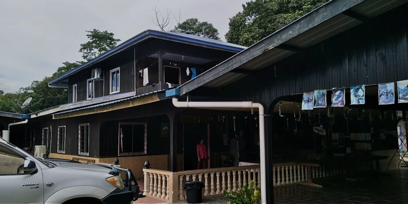 Balai Kito Homestay in Kinabatangan with traditional architecture and village surroundings