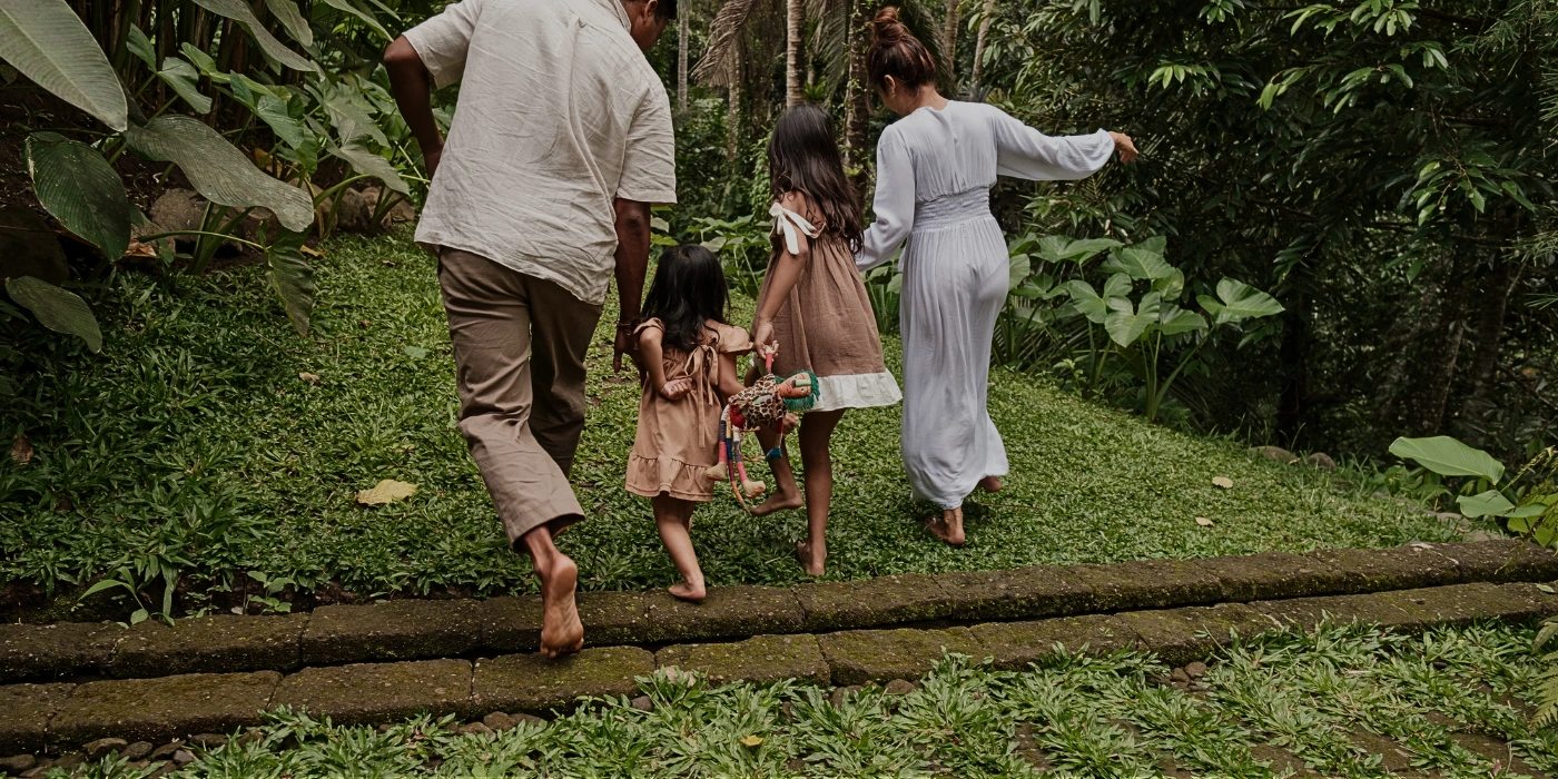 Family prepared for a Sepilok day tour, dressed comfortably and ready for a wildlife adventure