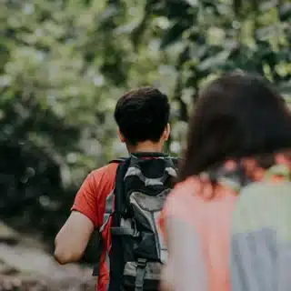 Visitors trekking in Bako National Park as part of their tour: Bako national park day tour