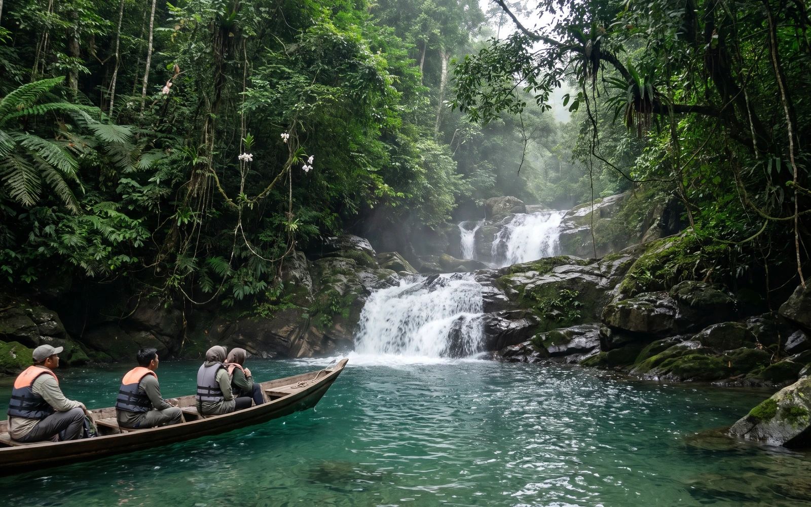 Sungai Ruok Waterfall Lake Temenggor — Pristine River Trekking and Waterfall Pool in Royal Belum | EcoTour Malaysia